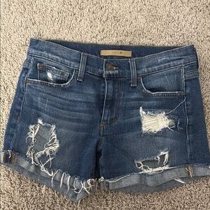 JOE’S Distressed Jean Shorts with Frayed Hem